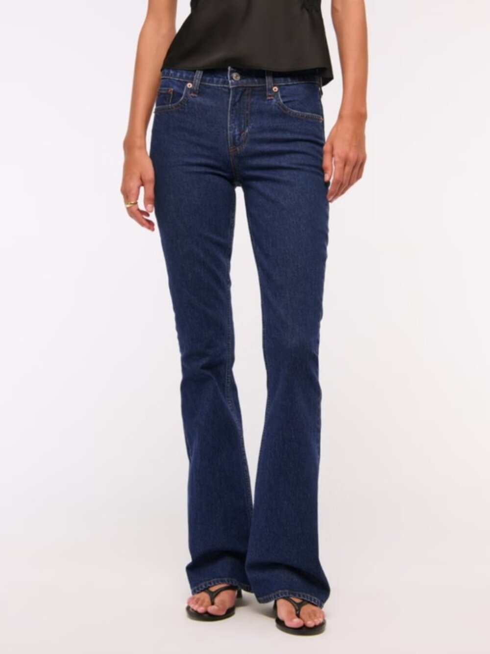NWT Abercrombie & Fitch The Bootcut Mid Rise Jeans Classic Fit Dark Wash Size 28
